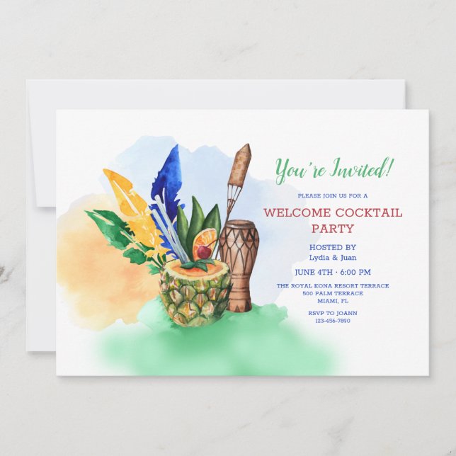 Invitation Affaire Tropicale (Devant)