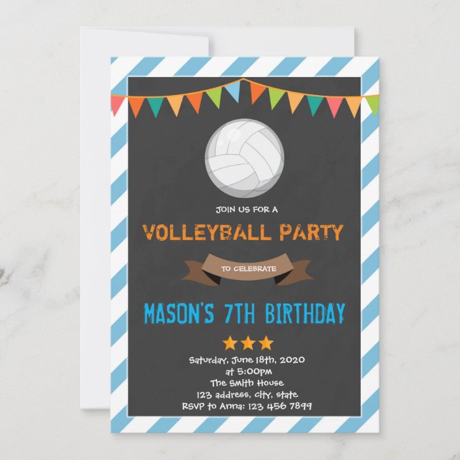 Invitation Affiche de l'invitation au volley-ball (Devant)
