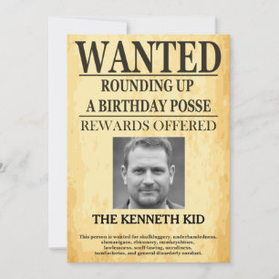 Invitation Affiche de recherche de l'Ouest ancien 🤠 50e anni