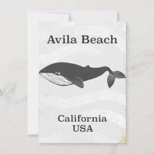 Invitation Affiche de voyage à Avila Beach Californie