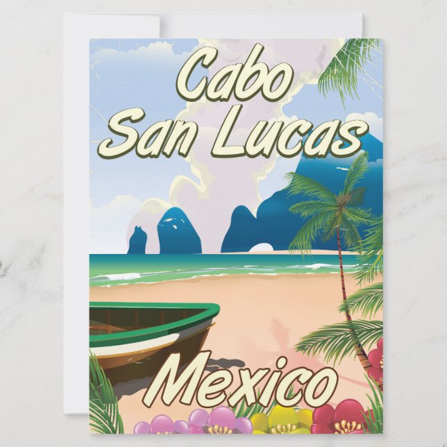 Invitation Affiche de voyage Cabo San Lucas Mexique (Dos)