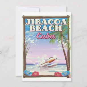 Invitation Affiche de voyage de la plage de Jibacoa Cuba