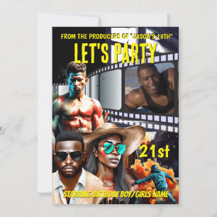 Invitation Affiche do-it-yourself photo adultes fête d'annive