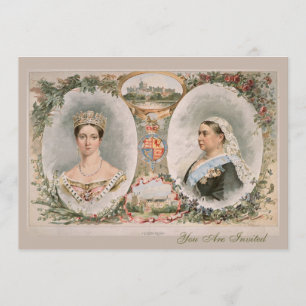 Invitation Affiche d'or de jubilé de la Reine Victoria