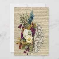 affiche médicale d'anatomie florale du cerveau