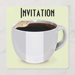 Invitation Affiche publicitaire de café vintage