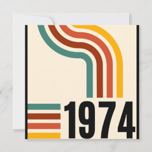 Invitation Affiche Rétro Vintage 1974 50e Anniversaire