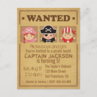 Affiche Vintage Recherchée Fête Garçons et Filles 
