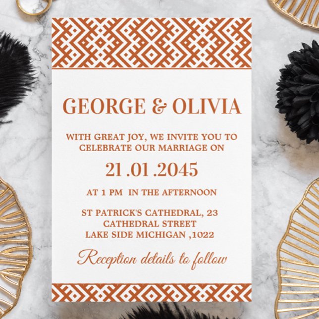 Invitation African Print Wedding (Créateur téléchargé)