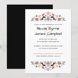 Invitation Africana   Ankara Lizard Mariage moderne