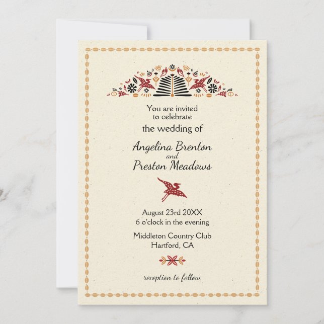 Invitation Africana Modern Africa Mariage de design (Devant)