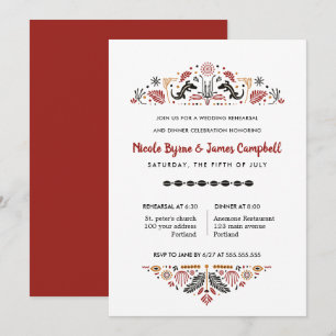 Invitation Africana   Repas de répétition Ankara Kente modern