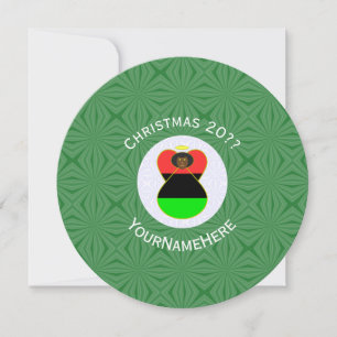 Invitation Afro-Américain drapeau Ange Noël Personnalisé