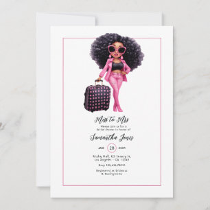 Invitation Afro Américaine Miss à Mme Shower de mariage