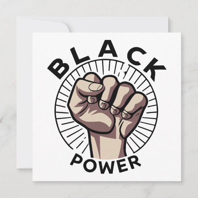 Invitation Afrocentrique Black Power (Devant)
