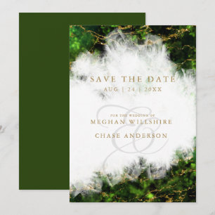 Invitation Agate de cristal d'émeraude Abstraite