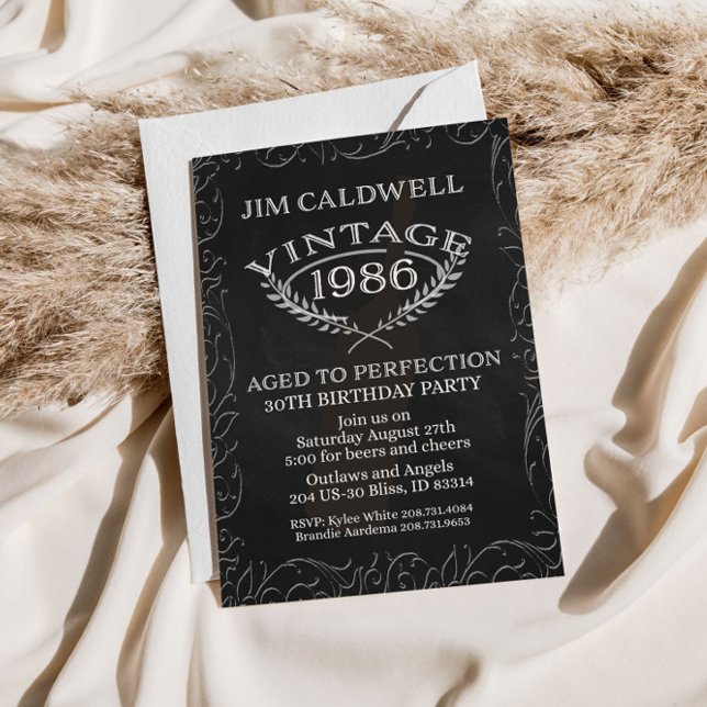 Invitation Âge vintage à la perfection (Créateur téléchargé)
