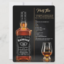 Aged to Perfection Whiskey Bottle Custom Birthday