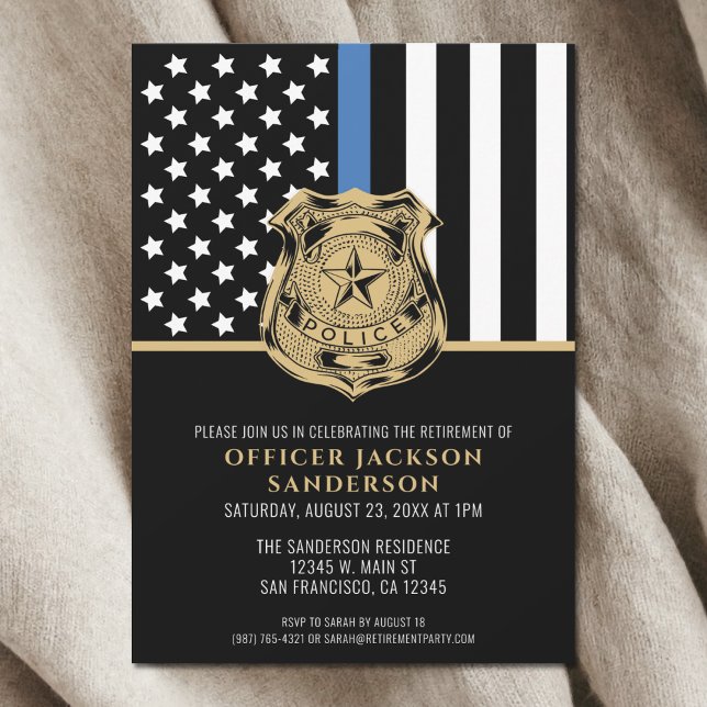 Invitation Agent de police de la retraite (Police Officer Retirement Law Enforcement Invitation
)