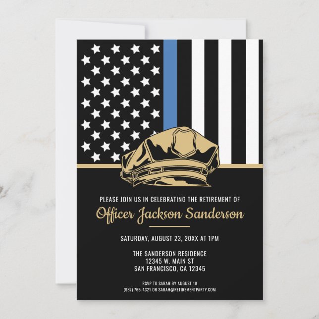 Invitation Agent de police Retraite de la force publique (Devant)