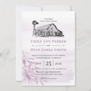 Invitation Agrithouse Country Grange Croquis