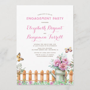 Invitation Agritourisme rustique   Garden Engagement Party