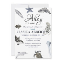 Ahoy, C'est un Baby shower d'aquarelle pour garçon