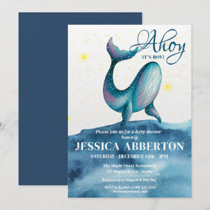 Invitation Ahoy, C'est un garçon Baby shower nautique