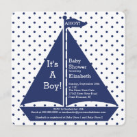 Ahoy ! C'est un garçon Voilier Bébé Douche Invitat