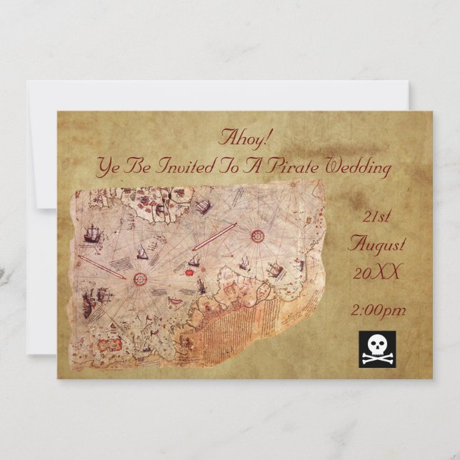 Invitation Ahoy ! Un Mariage pirate (Devant)