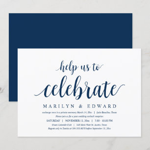 Invitation Aidez-nous à célébrer l'Elopement Mariage de la Po