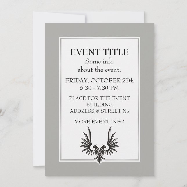 Invitation Aigle à deux têtes (Dos)