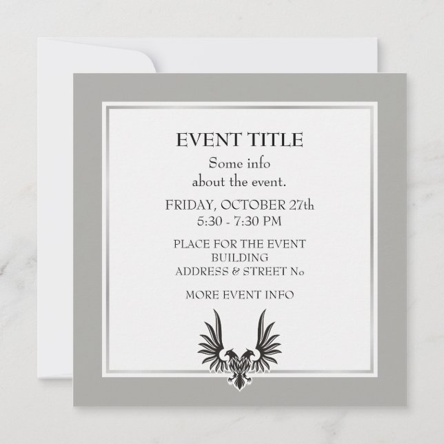 Invitation Aigle à deux têtes (Dos)