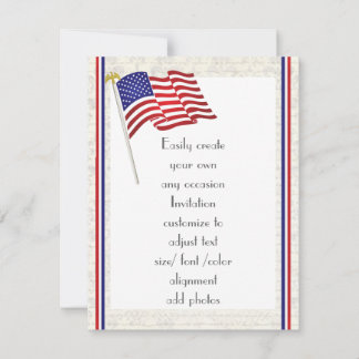 Invitation Aigle et drapeau patriotiques américains 2