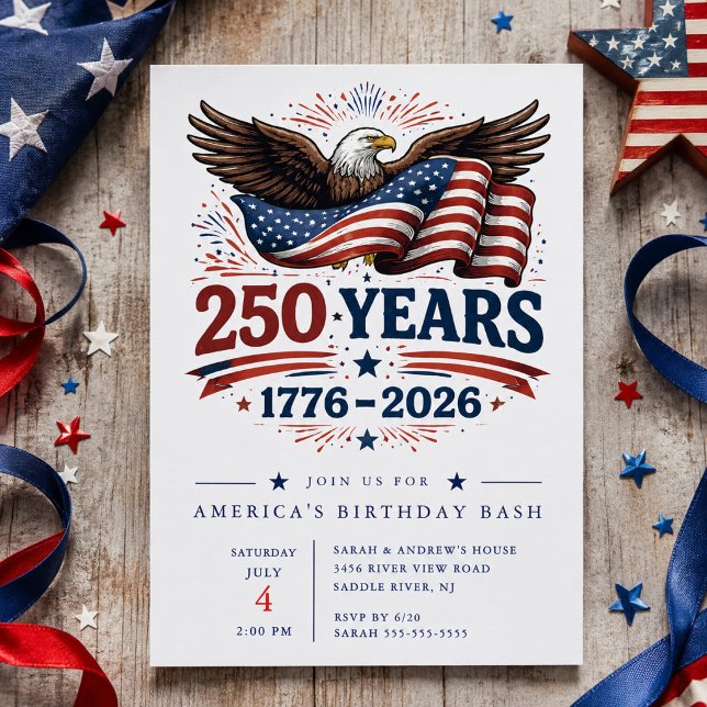 Invitation Aigle Patriotique 250 Ans (Créateur téléchargé)