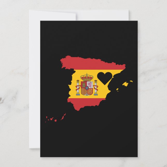 Invitation Aimer Espagne Cadeau Espagnol Fierté Coeur (Devant)