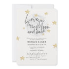 Aimez-vous Lune & Retour Fille Baby shower Invitat