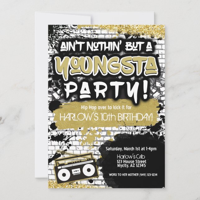 Invitation Aint Nothin' mais un Hip hop du parti Youngsta (Devant)