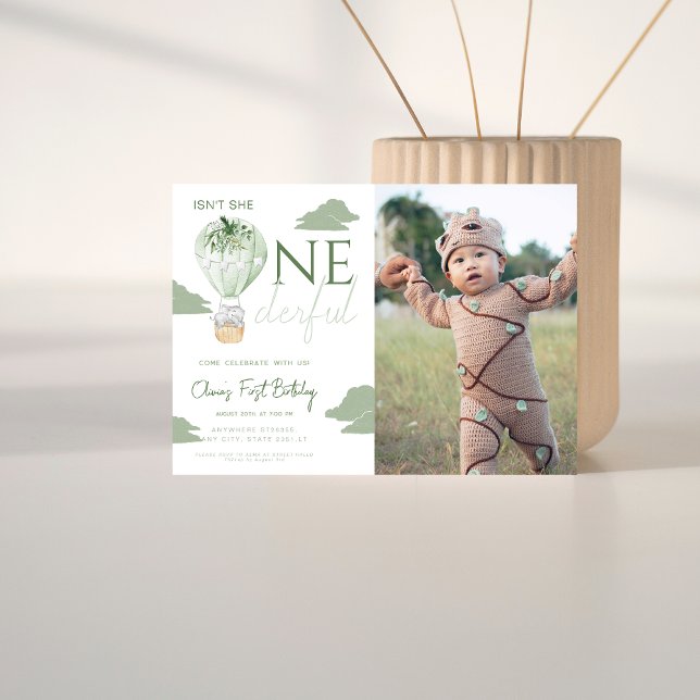 Invitation Air Balloon n'est pas elle magnifique photo Annive (Créateur téléchargé)