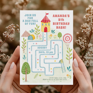 Invitation Aire de jeux intérieure pour enfants Anniversaire