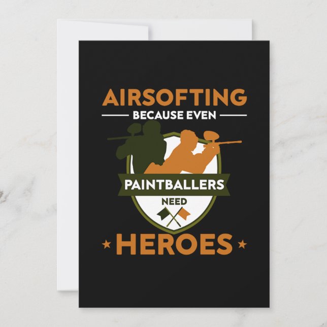 Invitation Airsoftball Lecteur Paintball Marqueur cadeau (Devant)