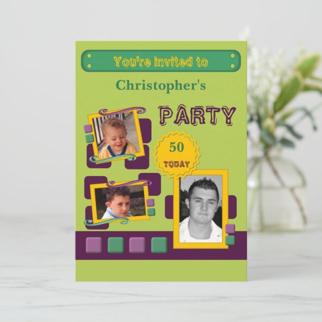 Invitation Ajouter des photos pour les hommes n'importe quel  (Debout devant)