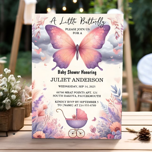Invitation Ajouter le Baby shower Bug Boho Soft Glow Live But (Créateur téléchargé)