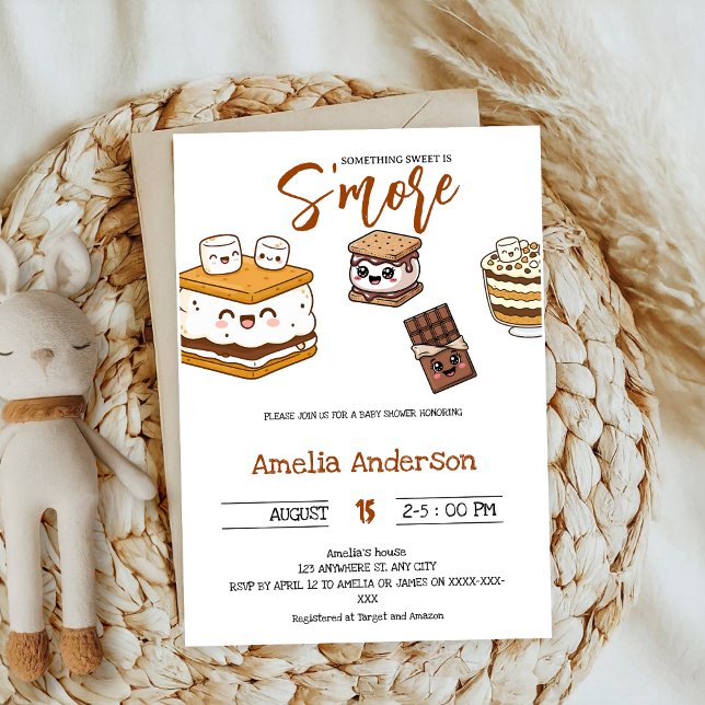 Invitation ajouter S'more au Baby shower Love marshmallow (Créateur téléchargé)