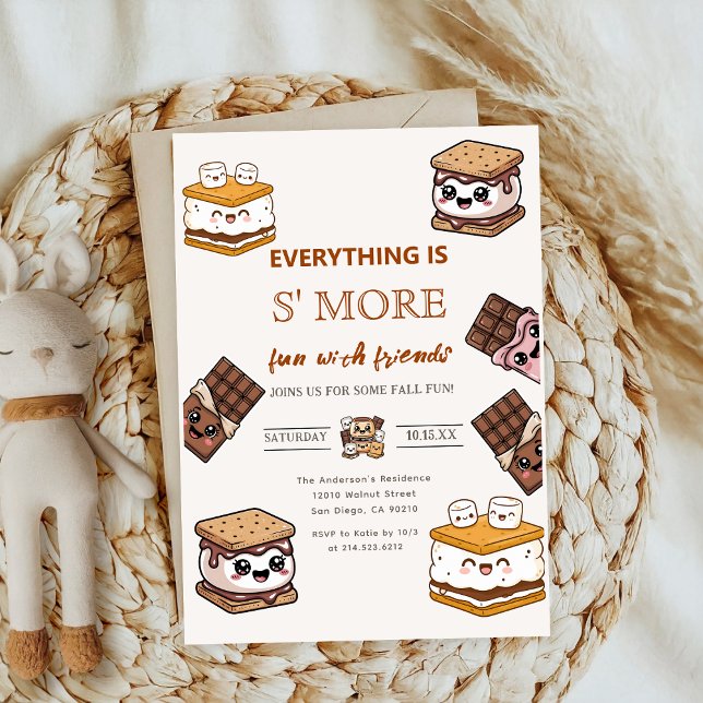 Invitation ajouter S'more au Baby shower Love marshmallow (Créateur téléchargé)