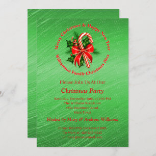 Invitation Ajouter un nom Modifier le texte Rouge Vert Noël I