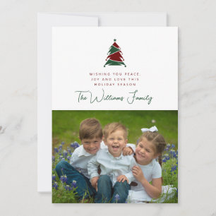 Invitation AJOUTER VOTRE PHOTO   Joyeux Noël Arbre de Noël