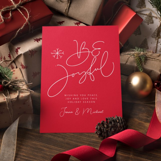 Invitation AJOUTER VOTRE PHOTO | Joyeux Noël Sois Joyeux (Créateur téléchargé)