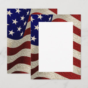 Invitation Ajoutez Votre Propre Texte Étoiles Rayures Drapeau