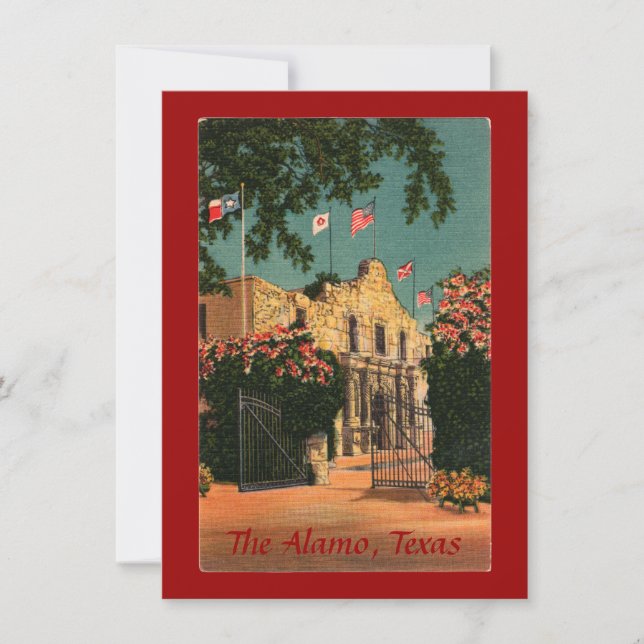 Invitation Alamo Vintage Texas (Devant)